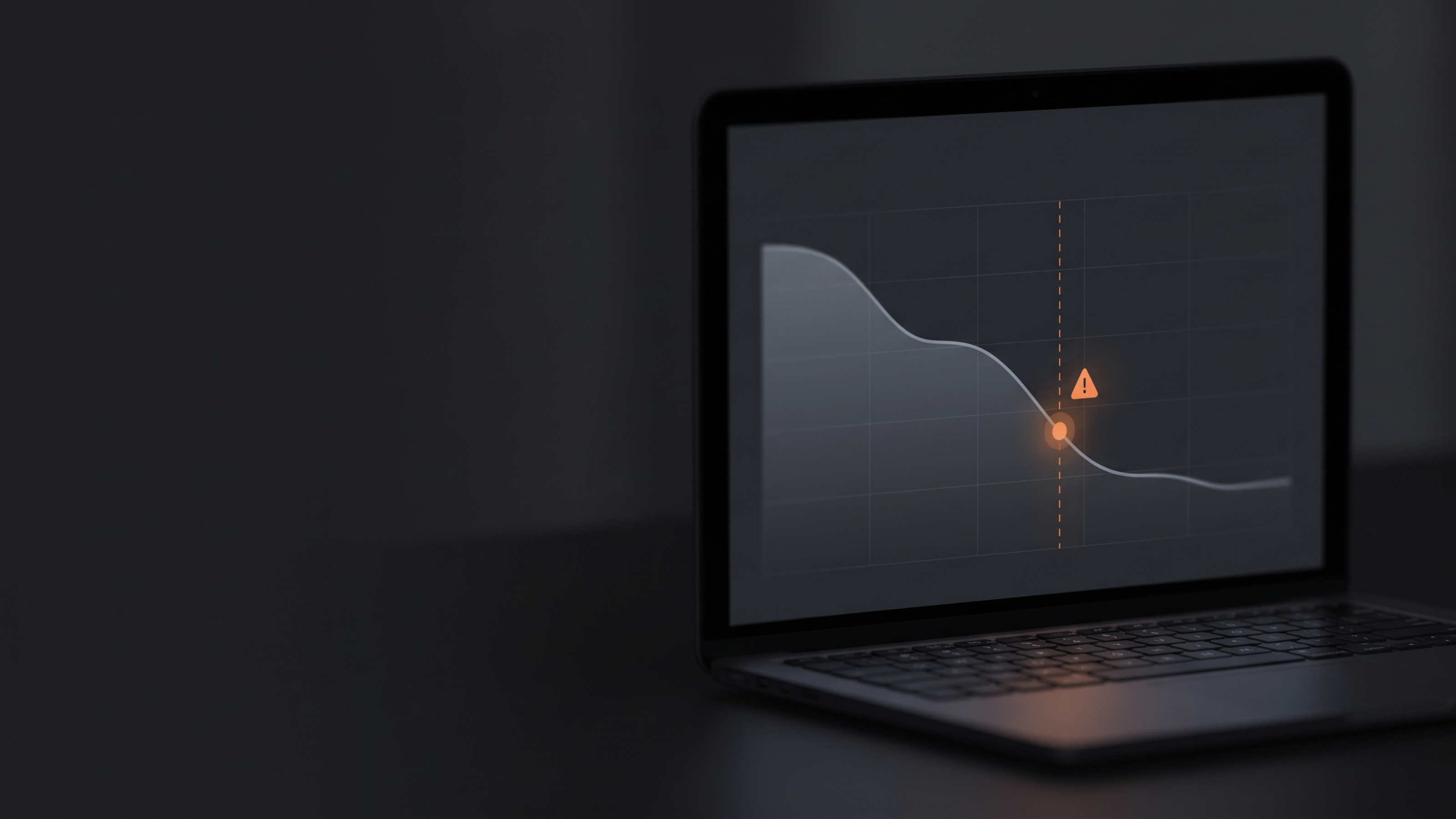 A device health graph with an early warning marked
